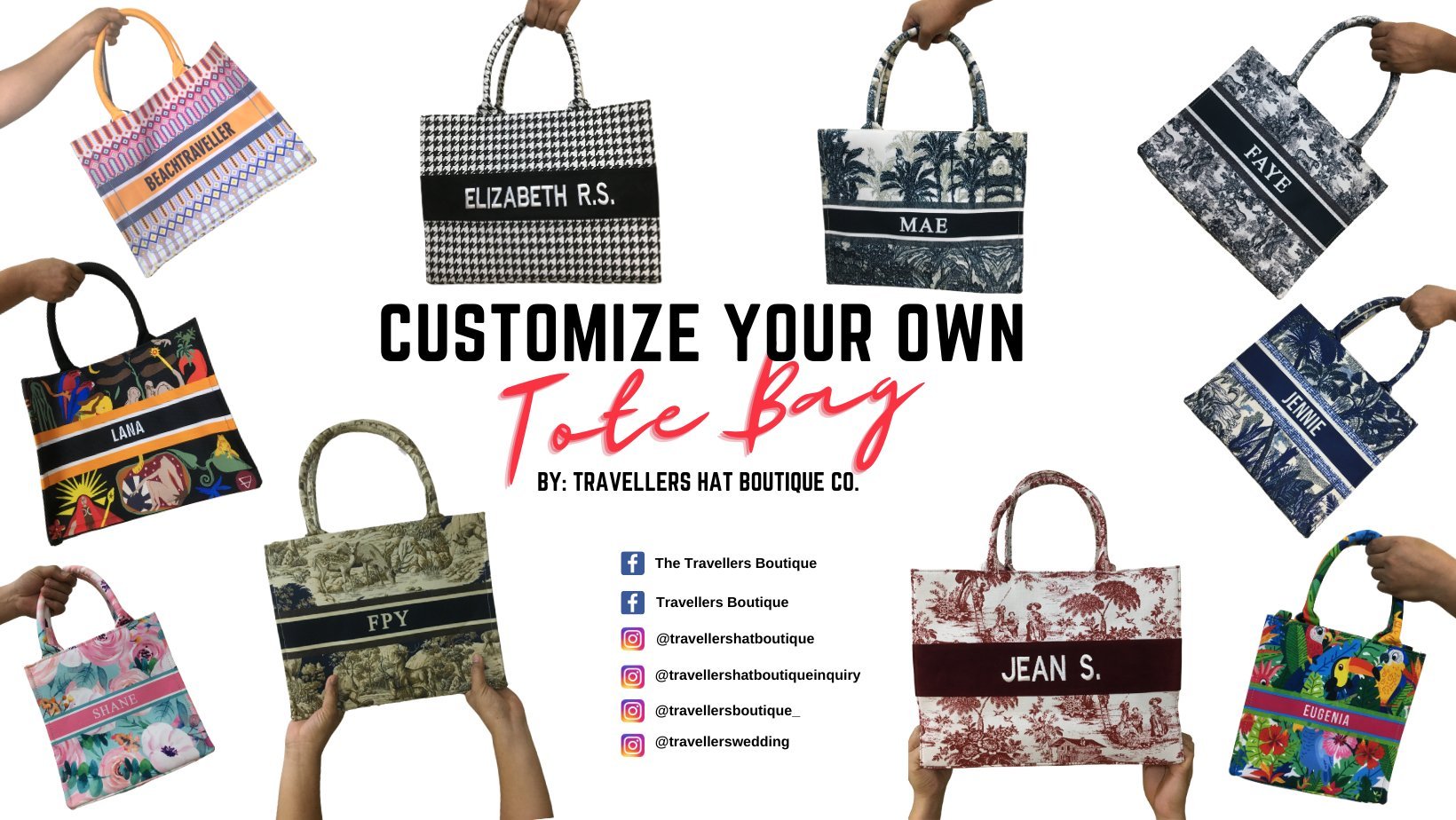 Personalized Canvas Bag – Travellers Hat Boutique