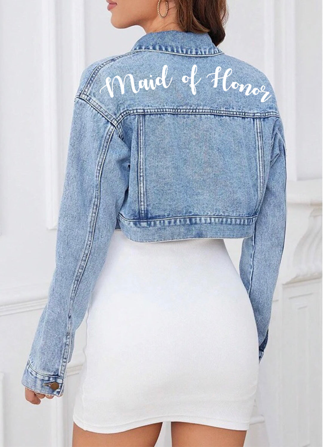 Embroidered store Wedding Denim Jacket 