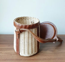 Load image into Gallery viewer, Rattan Bucket Tote
