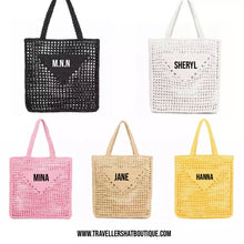 Load image into Gallery viewer, Raffia Tote Bag

