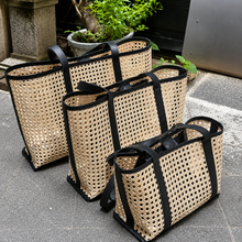 Carica l'immagine nel visualizzatore di Gallery, Solihiya Cane Genuine Leather Tote
