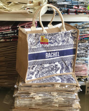 Load image into Gallery viewer, Burlap Book Tote
