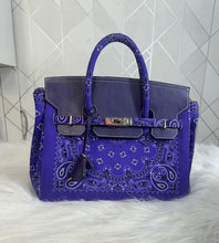 Load image into Gallery viewer, Bandana Paisley Bag with Mix Leather
