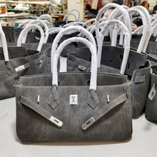 Load image into Gallery viewer, Denim Birkin - Longer Handle
