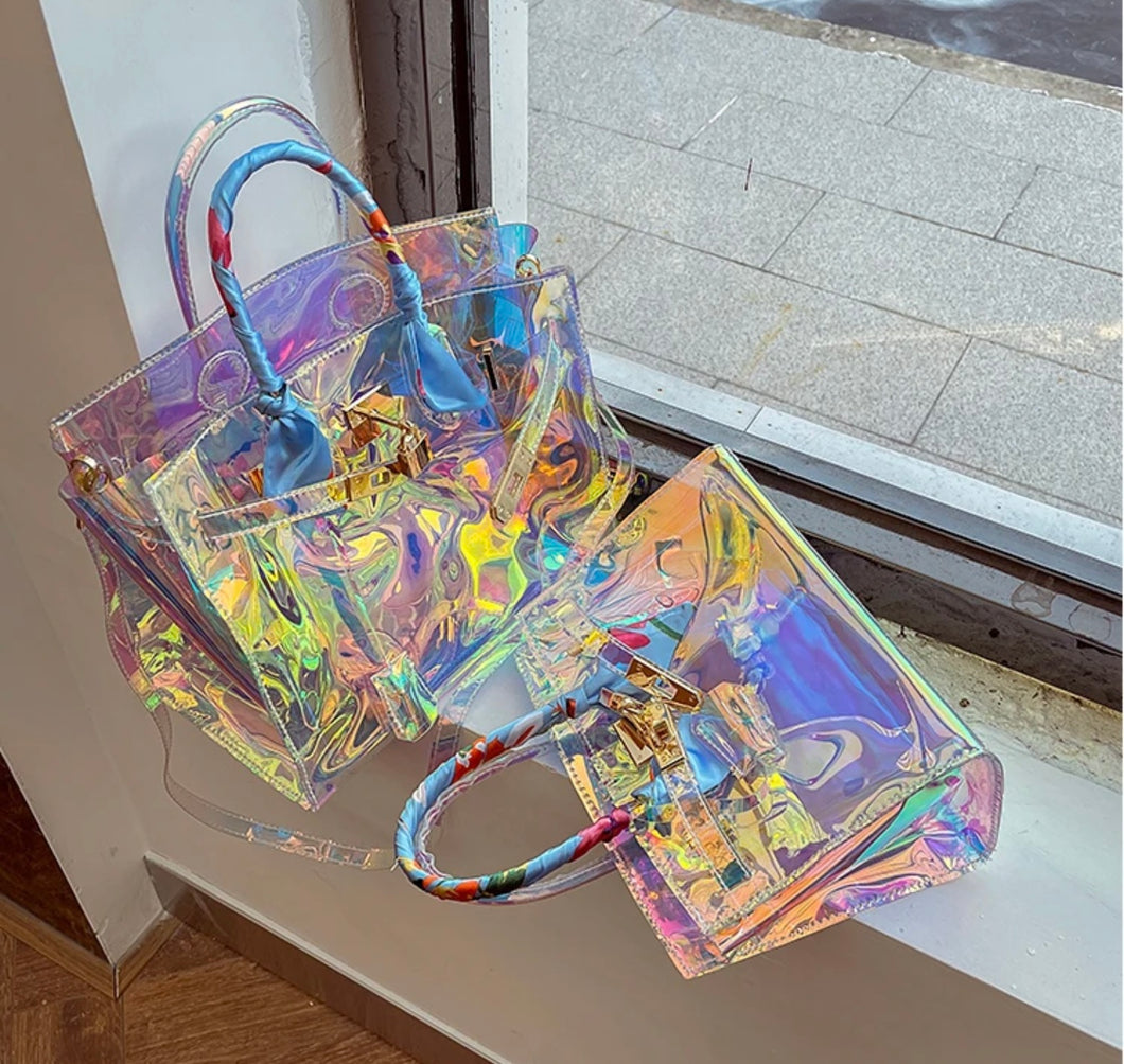 Holographic Clear Birkin Bag