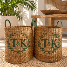 이미지를 갤러리 뷰어에 로드 , Personalized Seagrass Basket
