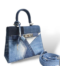 Cargar imagen en el visor de la galería, 25cm Denim Kelly Bag
