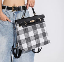 Load image into Gallery viewer, Personalized Plaid Pattern Bagpack
