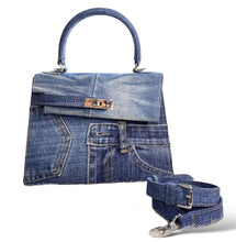 Lade das Bild in den Galerie-Viewer, 25cm Denim Kelly Bag
