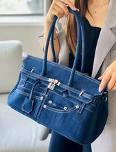 Cargar imagen en el visor de la galería, Denim Birkin Longer Handle - Limited Edition
