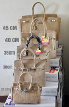 Cargar imagen en el visor de la galería, Burlap Birkin Bag - Wholesale 60pcs
