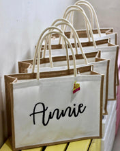 Load image into Gallery viewer, Embroidered Linen Tote
