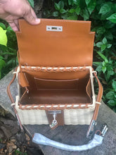 Charger l&#39;image dans la galerie, Premium Kelly Rattan Bag - Plain Genuine Leather
