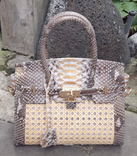 Load image into Gallery viewer, 25cm Solihiya Birkin with Snake Skin Leather
