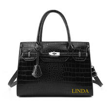 Load image into Gallery viewer, Crocodile Platinum Crossbody Bag | You Fake Like This Birkin
