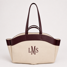 Load image into Gallery viewer, Classic Leather Trim Canvas Bag
