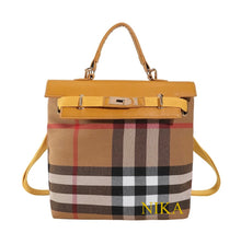 Load image into Gallery viewer, Personalized Plaid Pattern Bagpack
