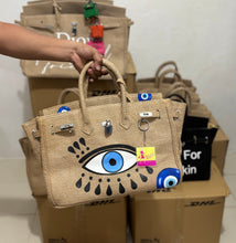 Load image into Gallery viewer, Evil Eye Jute Bag
