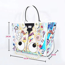 Charger l&#39;image dans la galerie, Eye Theme Holographic Chain Tote
