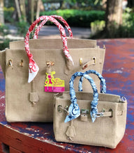 Cargar imagen en el visor de la galería, Burlap Birkin Bag - Wholesale 60pcs
