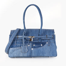 Load image into Gallery viewer, Recycled denim birkin
