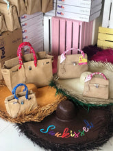 Load image into Gallery viewer, Oversized Fringes Hat Burlap Birkin
