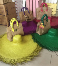 Load image into Gallery viewer, Fringe Hat with Burlap Birkin

