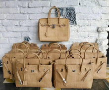 Load image into Gallery viewer, Burlap Birkin Bag - Wholesale 60pcs
