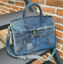 Load image into Gallery viewer, Upcycled Denim Birkin - Limited Edition
