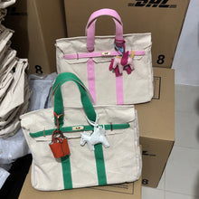 Load image into Gallery viewer, Two Tone Canvas Bag
