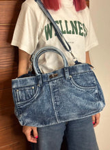 Load image into Gallery viewer, Distressed Jeans Bag
