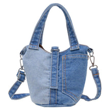 Cargar imagen en el visor de la galería, 20cm Denim Bucket Bag
