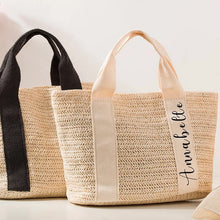 Загрузить изображение в средство просмотра галереи, Personalized Boho Straw Bag
