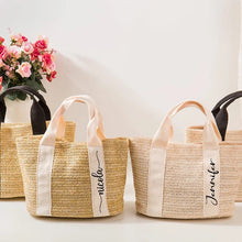 Загрузить изображение в средство просмотра галереи, Personalized Boho Straw Bag

