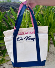 Load image into Gallery viewer, Embroidered Two Tone Canvas bag
