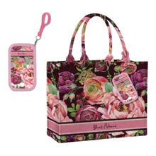 Lataa kuva Galleria-katseluun, Custom Stripe Canvas Bag with Hand Sanitizer
