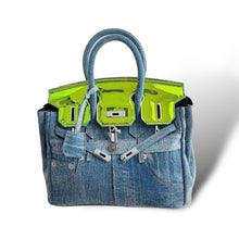 Load image into Gallery viewer, Denim Jeans Bag with PVC
