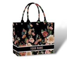 Load image into Gallery viewer, 2-3 DAYS PROCESS - Custom Stripe Canvas Tote Bag / FREE EMBROIDERY
