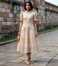 Load image into Gallery viewer, Filipiñiana Blouse and Skirt with Lazer Weave
