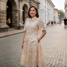 Load image into Gallery viewer, Filipiñiana Blouse and Skirt with Lazer Weave
