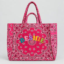 Load image into Gallery viewer, Bandana Quilted Tote Bag

