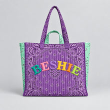 Load image into Gallery viewer, Bandana Quilted Tote Bag
