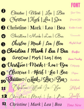 Cargar imagen en el visor de la galería, Custom square denim purse with personalized script name options from Travellers Hat Boutique
