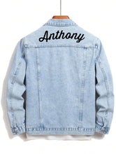 Carica l&#39;immagine nel visualizzatore di Gallery, Mens Denim Jacket | Custom Embroidery
