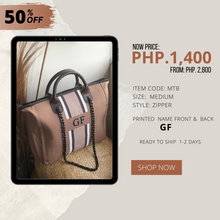 Load image into Gallery viewer, Monogram Tote Bag - SALE
