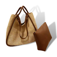 Carica l&#39;immagine nel visualizzatore di Gallery, Crochet Tote Bag with Inner Pouch
