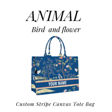 Cargar imagen en el visor de la galería, Custom Stripe Canvas Tote Bag - 10 DAYS LEAD TIME
