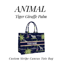 Загрузить изображение в средство просмотра галереи, Custom Stripe Canvas Tote Bag - 10 DAYS LEAD TIME

