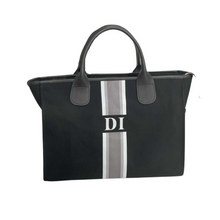 Load image into Gallery viewer, Leather Stripe Tote Bag

