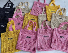 Load image into Gallery viewer, Handmade Raffia Tote
